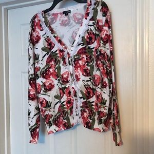 East 5th floral cardigan XL